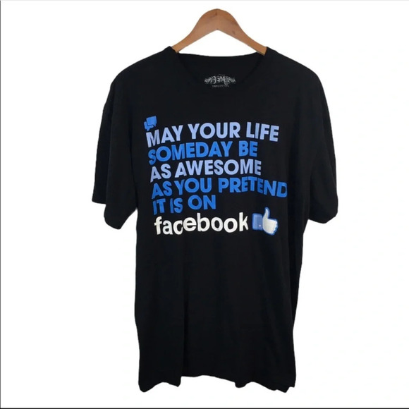 TS365 social media Funny Facebook Humor Shirt S - Picture 1 of 4